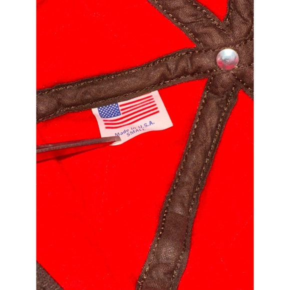 Carhartt Made in USA Small Cap Hat Cotton Canvas Tan Brown Red Lined - Picture 6 of 7